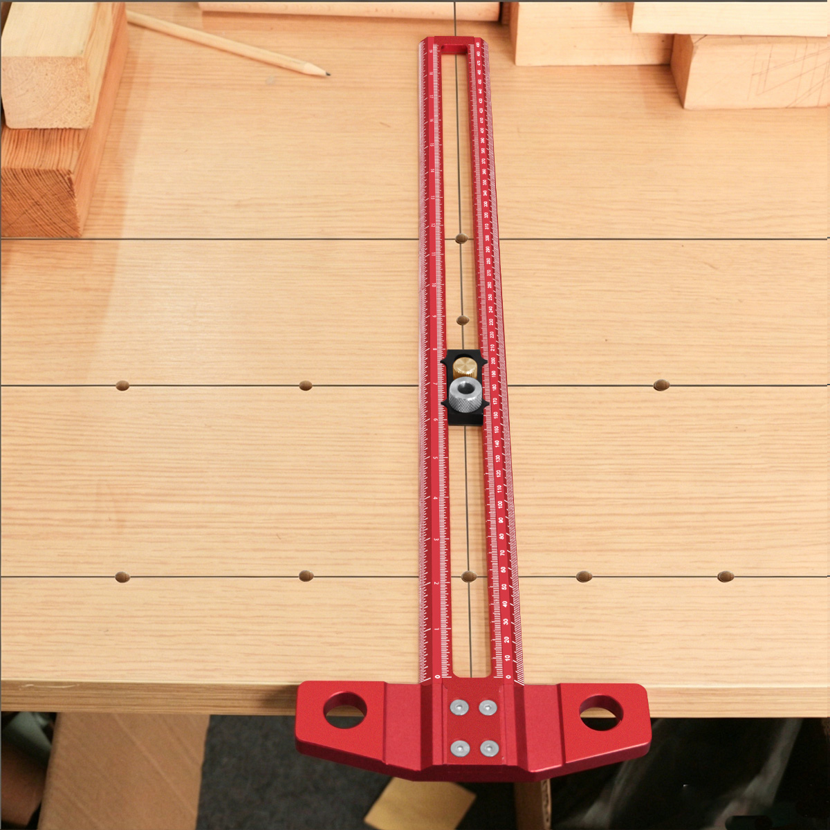 Woodworking Ruler - Woodworking T-Square Marking Gauge, Layout Scriber