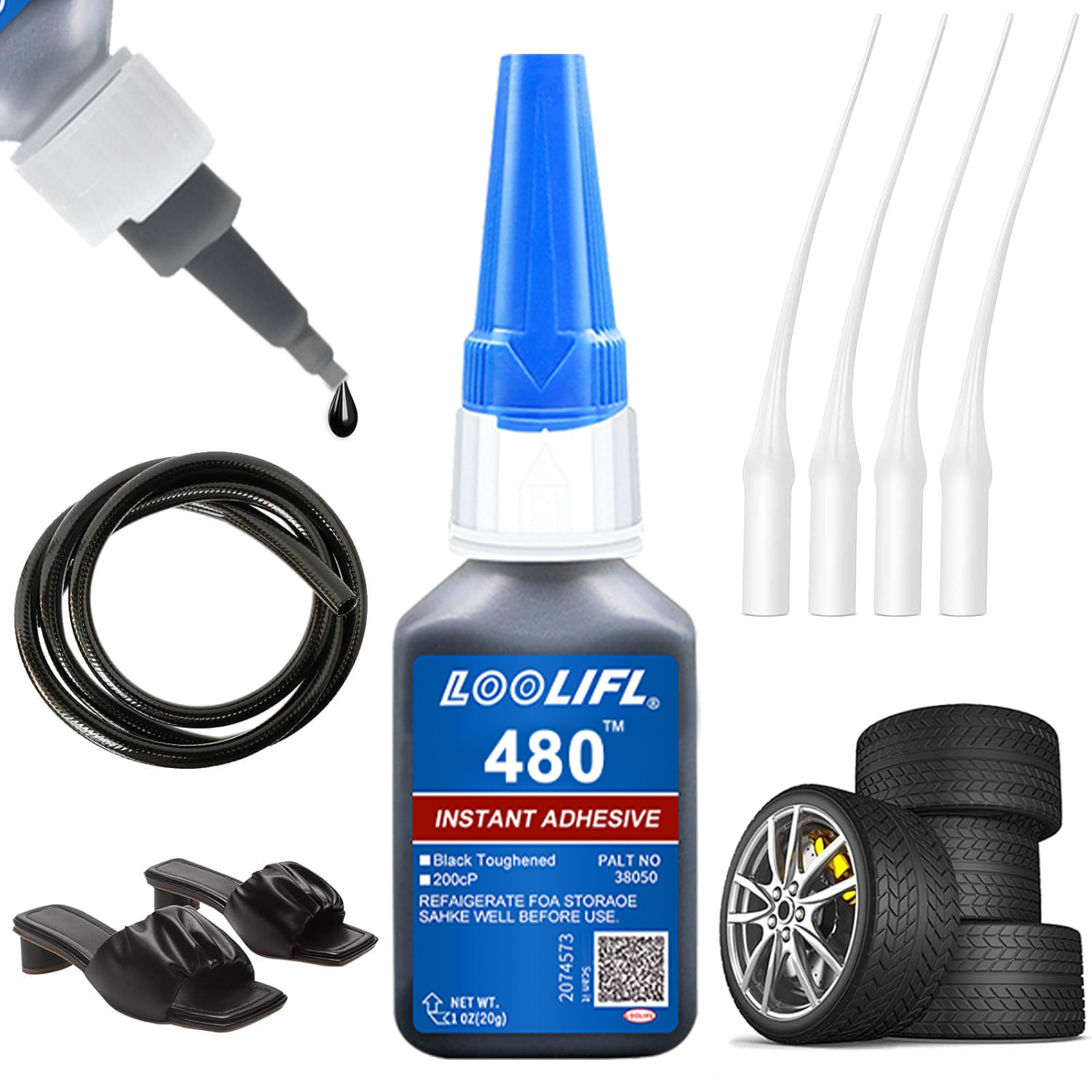 Woodworking Glue - 480 Black Strong Quick-Drying Glue, Powerful