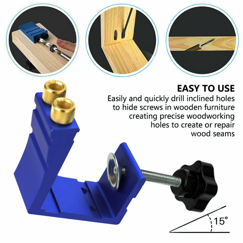 47Pcs Pocket Hole Jig Kit 15 D - огляд і ціна Woodworking Hacks