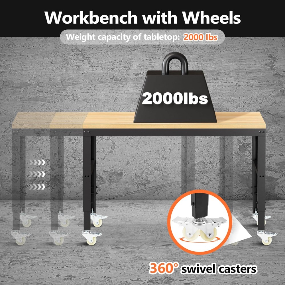 Adjustable Workbench, Heavy Du - огляд і ціна Workbench Woodworking