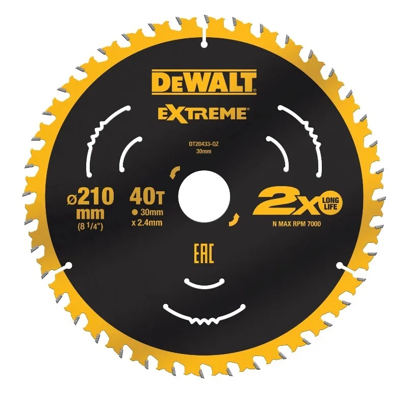 DEWALT DT20433 Extreme 210mm 4 - огляд і ціна Woodworking Kerf
