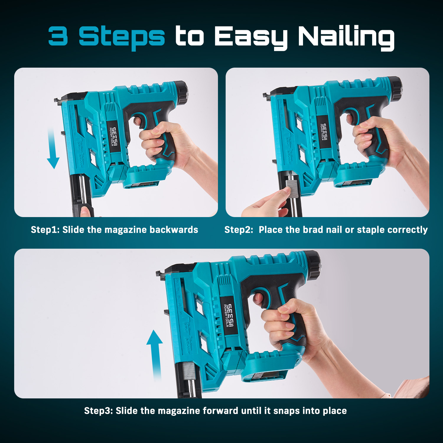 SEESII Electric Nail Gun Cordl - огляд і ціна Woodworking Nails