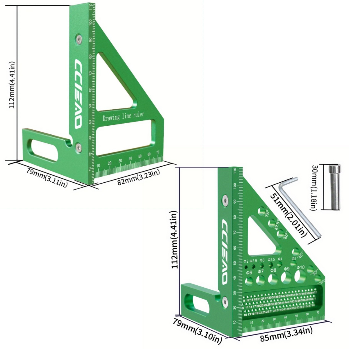 Carpenter Square 3D Multi Angl - огляд і ціна Woodworking Ruler