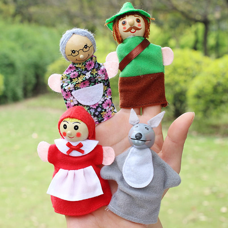 4pcs/Lot Kids Finger Puppets D - огляд і ціна Woodworking Kids Toys