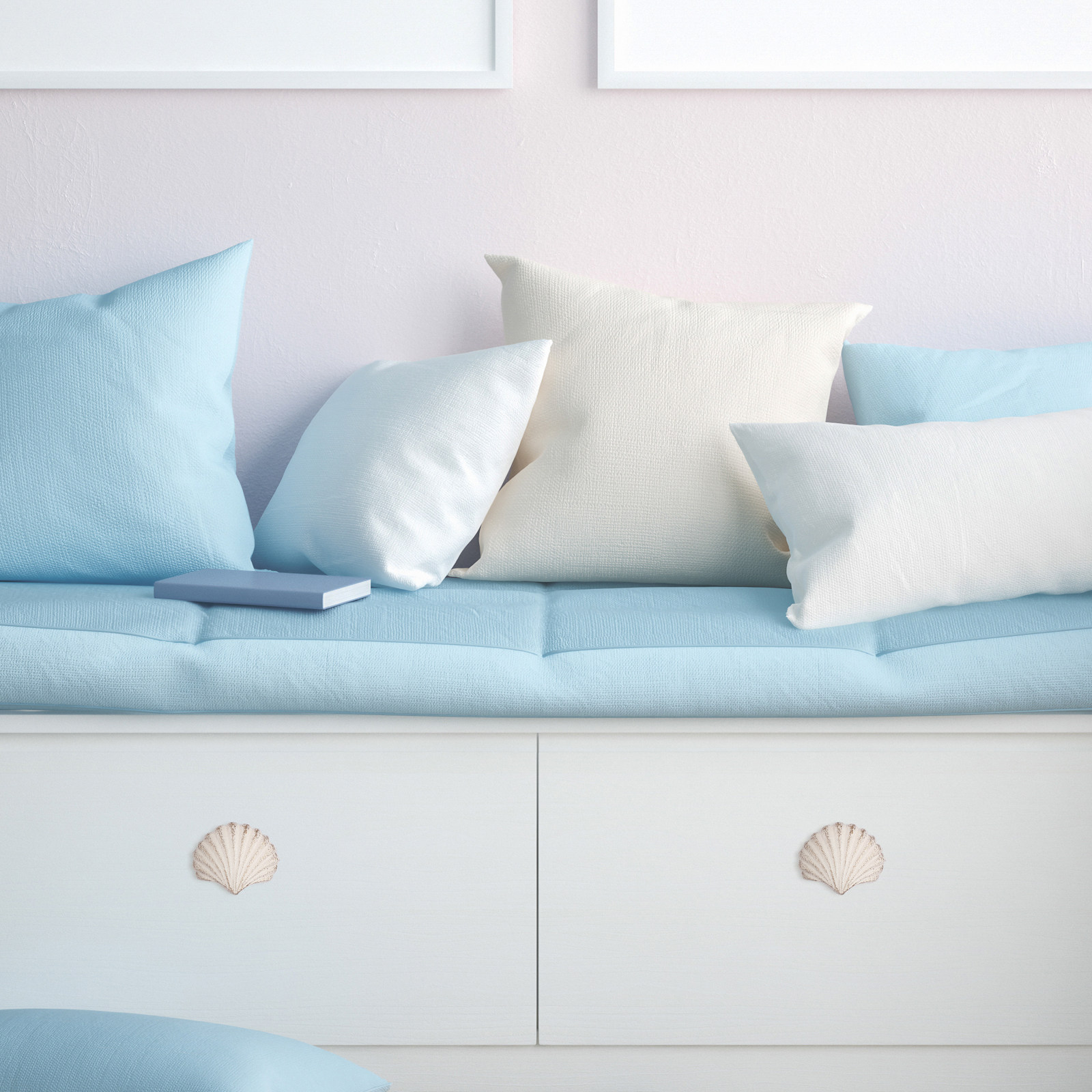 2Pcs Ocean Inspired Shell Cabi - огляд і ціна Woodworking Inspiration