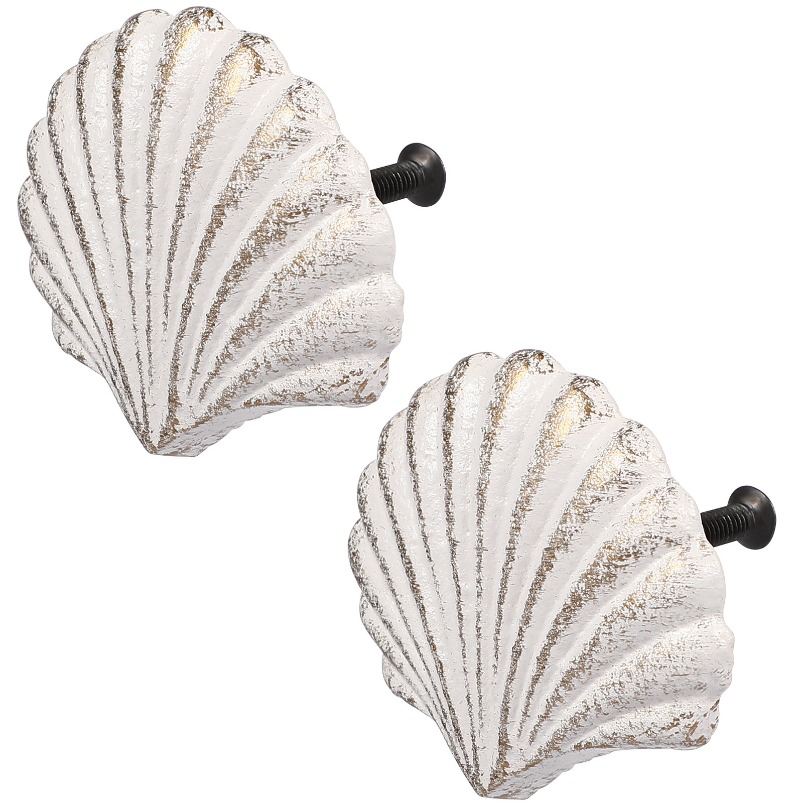 2Pcs Ocean Inspired Shell Cabi - огляд і ціна Woodworking Inspiration