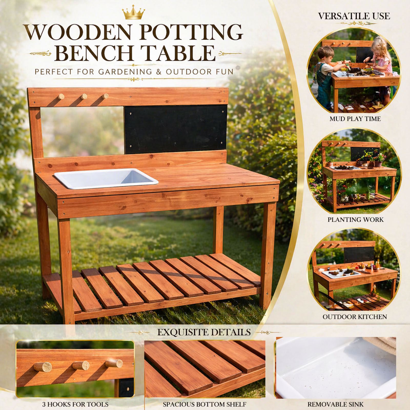 Wooden Potting Benches For Chi - огляд і ціна Workbench Woodworking