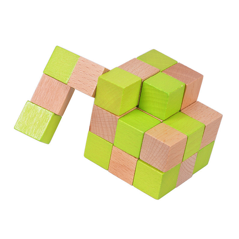 Wooden Snake Cube Puzzle IQ Lo - огляд і ціна Woodworking Kids Toys