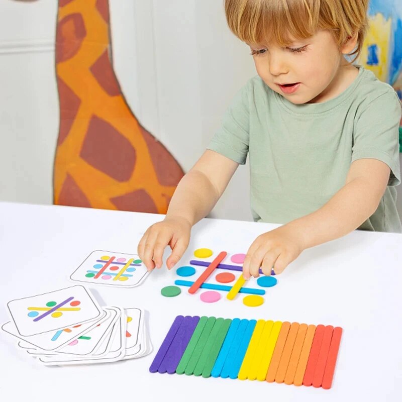 Kids Rainbow Stick Thinking Pu - огляд і ціна Woodworking Kids Toys