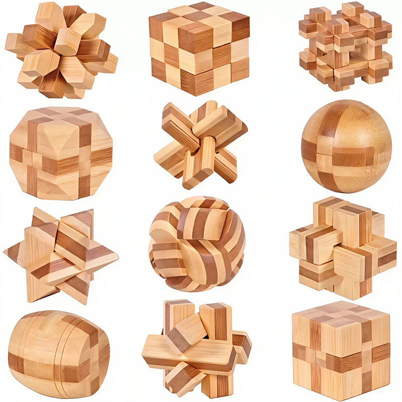 NEW 4.5CM Lu Ban Lock Puzzle B - огляд і ціна Woodworking Kids Toys