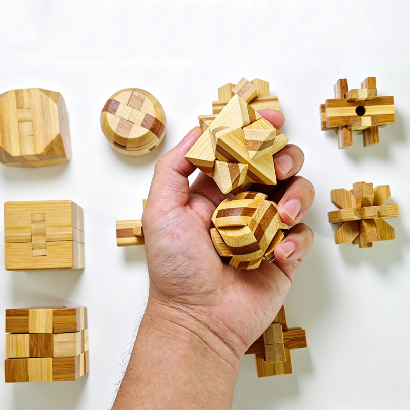 NEW 4.5CM Lu Ban Lock Puzzle B - огляд і ціна Woodworking Kids Toys