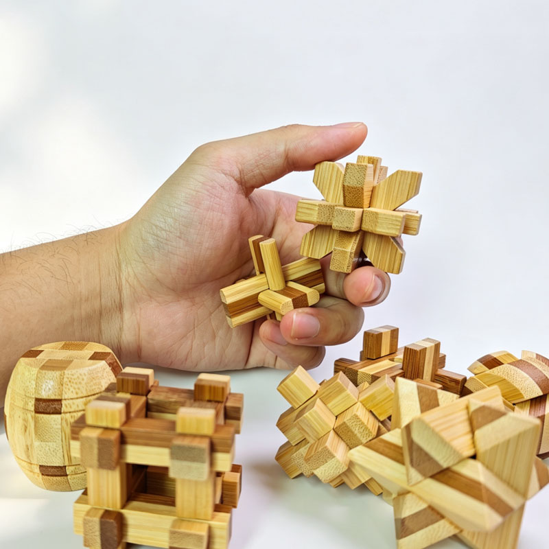 NEW 4.5CM Lu Ban Lock Puzzle B - огляд і ціна Woodworking Kids Toys