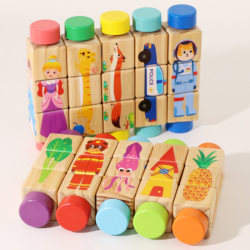 1pcs Baby Wooden Rotating Anim - огляд і ціна Woodworking Kids Toys