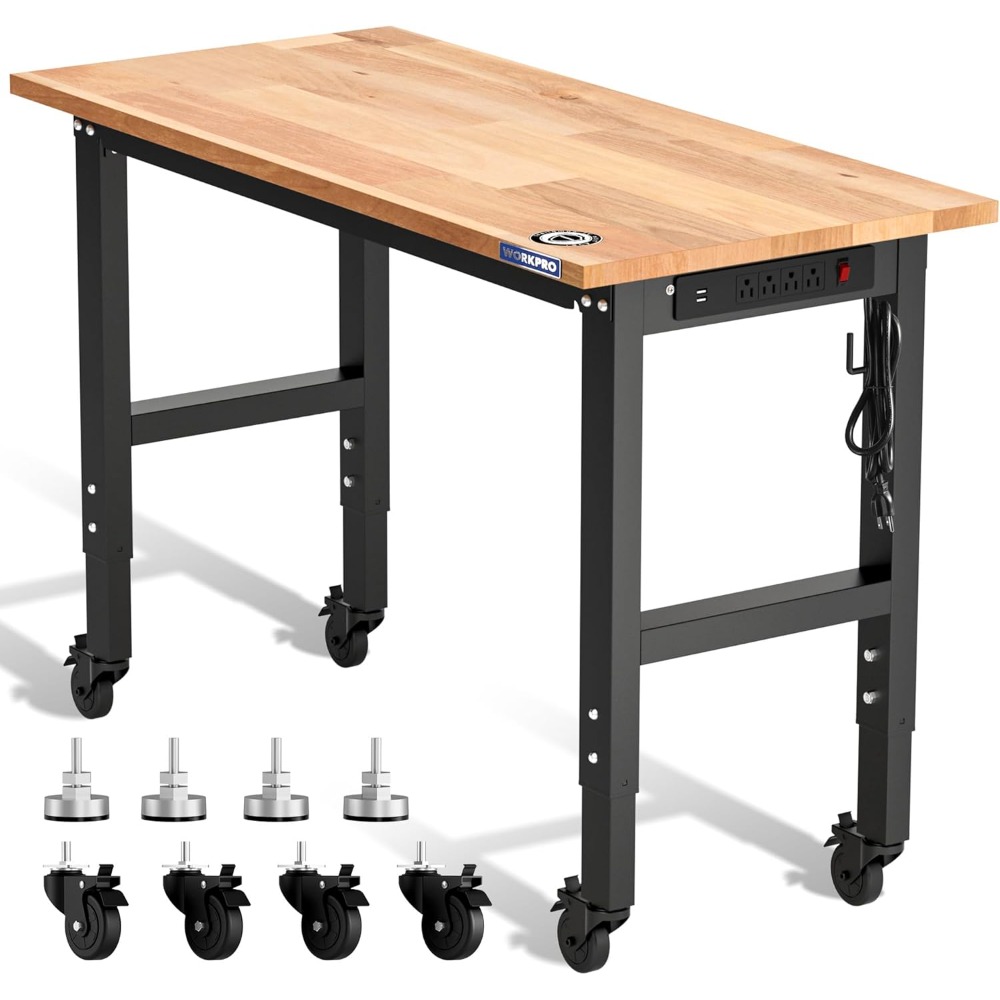 Garage Workbench, 48X22 Adjust - огляд і ціна Workbench Woodworking