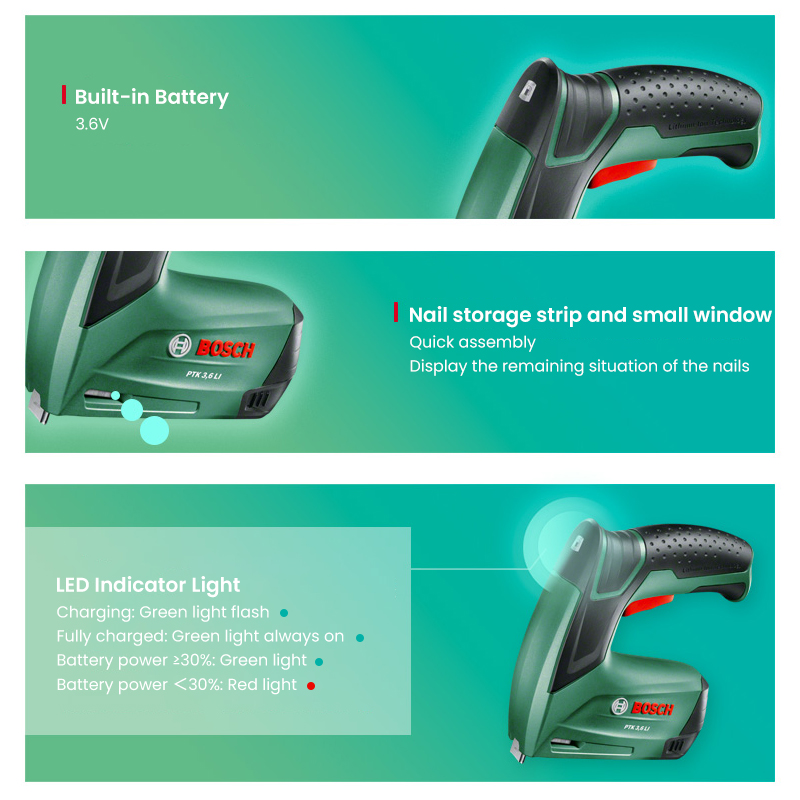 Bosch PTK 3.6 Li Cordless Nail - огляд і ціна Woodworking Nails