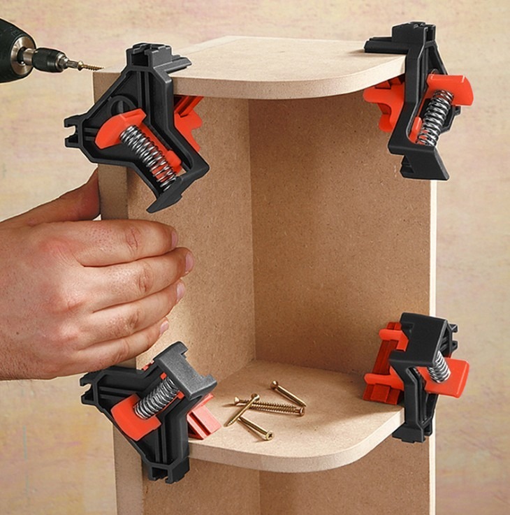 2/4PCS Right Angle Fixing Clip - огляд і ціна Woodworking Right Angle Clamp